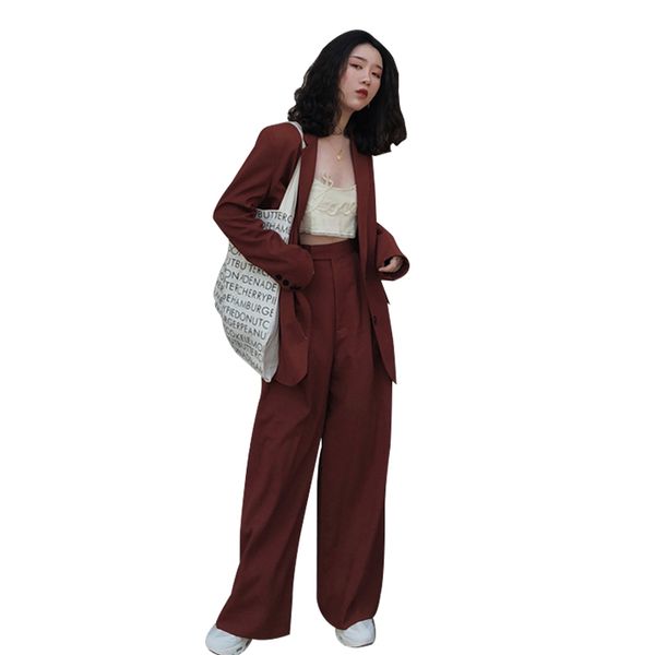 2 piece suits wide leg trouser women plus size black formal pants full-length loose office wear suits blazer plus size red pants 210416, White
2 piece suits wide leg trouser women plus size black formal pants full-length loose office wear suits blazer plus size red pants 210416, White