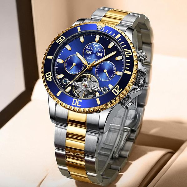 wristwatches 2021 ailang men's luxury automatic mechanical watch with calendar stainless steel waterproof relogio masculino, Slivery;brown
wristwatches 2021 ailang men's luxury automatic mechanical watch with calendar stainless steel waterproof relogio masculino, Slivery;brown
