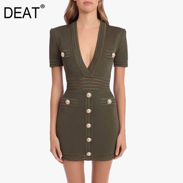 solid color metal button slim bag buttocks temperament knitted short sleeve dress women spring and summer gx860 210421, Black;gray
solid color metal button slim bag buttocks temperament knitted short sleeve dress women spring and summer gx860 210421, Black;gray