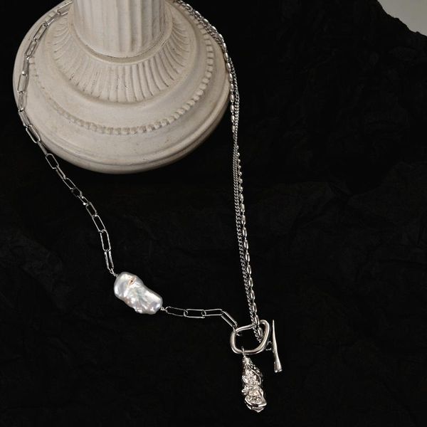 chains europe style versatile niche s925 silver texture baroque pearl necklace women's platinum gold filled fresh water
chains europe style versatile niche s925 silver texture baroque pearl necklace women's platinum gold filled fresh water
