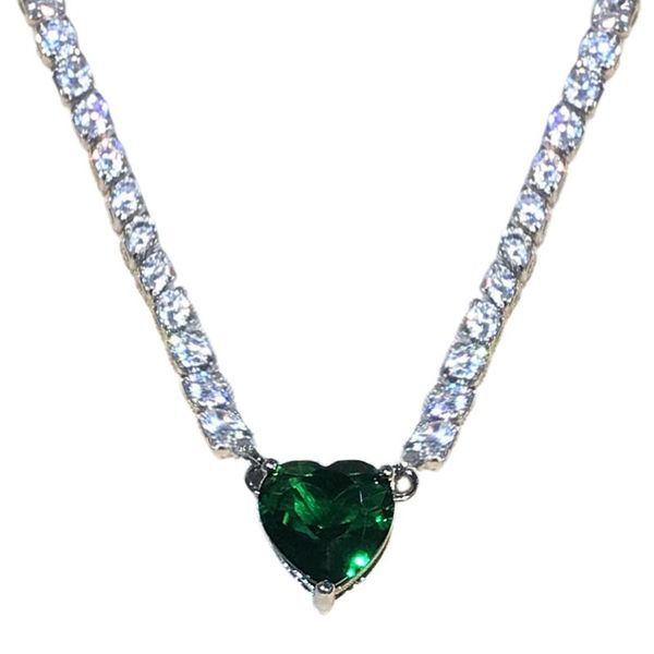 chokers heart green crystal pendant necklace for women exquisite zircon clavicle chain choker wedding jewelry, Golden;silver
chokers heart green crystal pendant necklace for women exquisite zircon clavicle chain choker wedding jewelry, Golden;silver