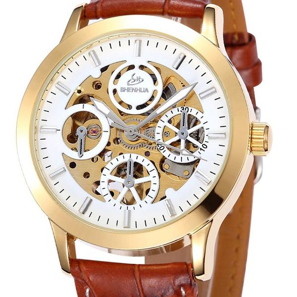 wristwatches men's mechanical wrist watches clock male leather mechanic skeleton automatic gold watch for men transparent, Slivery;brown
wristwatches men's mechanical wrist watches clock male leather mechanic skeleton automatic gold watch for men transparent, Slivery;brown