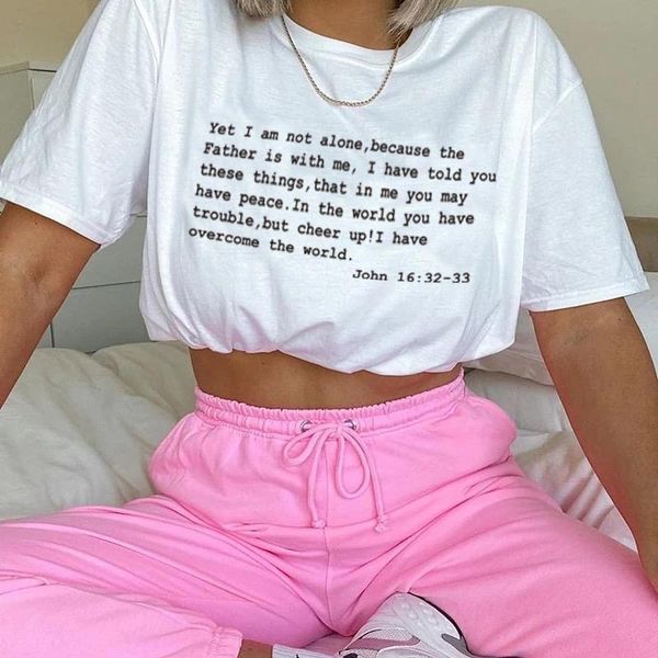 cheer up i have overcome the world tshirt women christian jesus bible casual t-shirt faith inspire cotton summer drop ship women's, White
cheer up i have overcome the world tshirt women christian jesus bible casual t-shirt faith inspire cotton summer drop ship women's, White