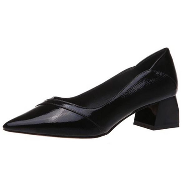 women pumps pu leather square heel concise shoes spring pointed toe slip on big size 34-43 dress, Black
women pumps pu leather square heel concise shoes spring pointed toe slip on big size 34-43 dress, Black