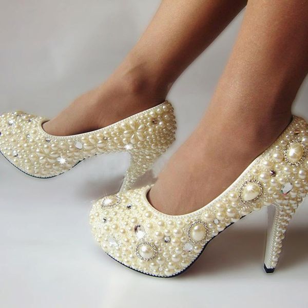 dress shoes style bridal high heel handmade ivory pearl rhinestone wedding spring banquet party pumps, Black
dress shoes style bridal high heel handmade ivory pearl rhinestone wedding spring banquet party pumps, Black