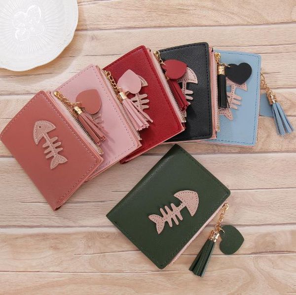 wallets jiulin tassel women wallet small cute short leather zipper purses portefeuille female purse clutch, Red;black
wallets jiulin tassel women wallet small cute short leather zipper purses portefeuille female purse clutch, Red;black