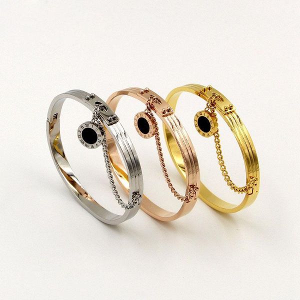 bangle fine jewelry black round tag chain bangles roman numerals bracelet for women classic brand stainless steel bracelets
bangle fine jewelry black round tag chain bangles roman numerals bracelet for women classic brand stainless steel bracelets