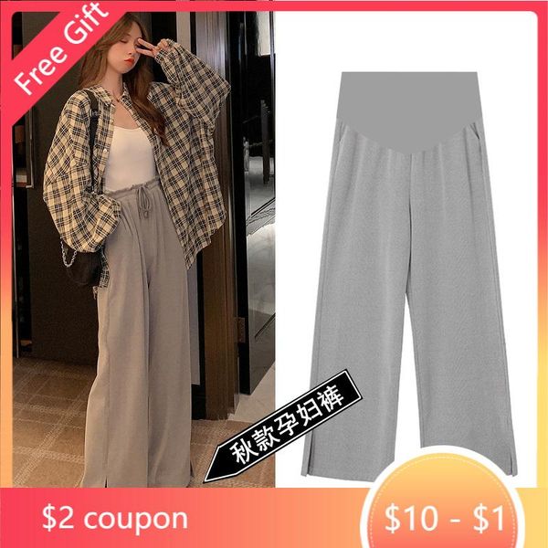 maternity bottoms side splits wide leg loose pants straight elastic waist belly clothes for pregnant women casual pregnancy, White
maternity bottoms side splits wide leg loose pants straight elastic waist belly clothes for pregnant women casual pregnancy, White