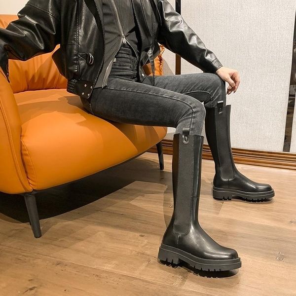 boots red same women's the 2021 net thin leg elastic high tube zipper over knee thick bottom show, Black
boots red same women's the 2021 net thin leg elastic high tube zipper over knee thick bottom show, Black