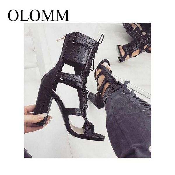 high heel sandals ladies heels cross strap zipper women's shoes fashion black serpentine square heel-197
high heel sandals ladies heels cross strap zipper women's shoes fashion black serpentine square heel-197