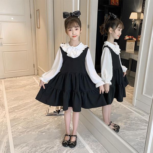clothing sets children's skirts korean style girl long sleeve lace collar white shirt and black dress two piece suit casual girls outfi
clothing sets children's skirts korean style girl long sleeve lace collar white shirt and black dress two piece suit casual girls outfi