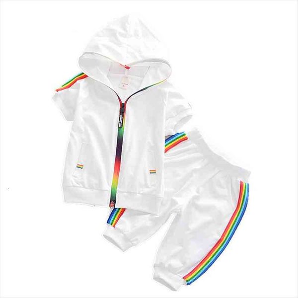 summer kids baby clothes tracksuit suit fashion rainbow short sleeve boys and girls hoodie sweatshirt sportswear, White
summer kids baby clothes tracksuit suit fashion rainbow short sleeve boys and girls hoodie sweatshirt sportswear, White