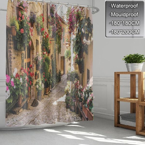 shower curtains 1pcs brand waterproof curtain natural scene 3d digital old street flower printing polyester home bathroom decoration
shower curtains 1pcs brand waterproof curtain natural scene 3d digital old street flower printing polyester home bathroom decoration