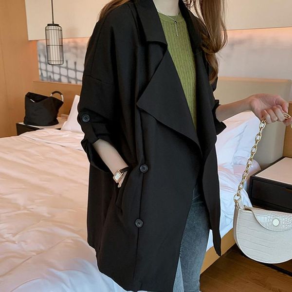 women's trench coats 2021fashion women windbreaker spring autumn ciassic coat casual thin female overcoat long slim outwear gabardina, Tan;black
women's trench coats 2021fashion women windbreaker spring autumn ciassic coat casual thin female overcoat long slim outwear gabardina, Tan;black