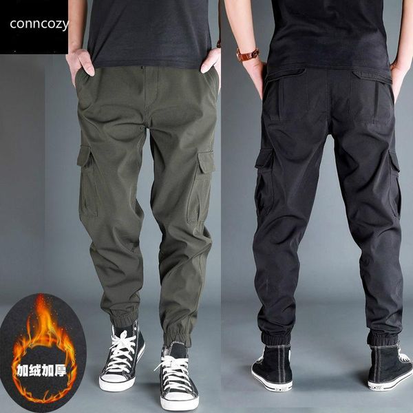 men's casual pants korean streetwear harem mens clothing baggy winter velvet thick long men cargo trousers, Black
men's casual pants korean streetwear harem mens clothing baggy winter velvet thick long men cargo trousers, Black