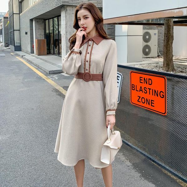 nian style french retro small plaid mixed colors dress women elegant high-waisted slimming shirt casual dresses, Black;gray
nian style french retro small plaid mixed colors dress women elegant high-waisted slimming shirt casual dresses, Black;gray
