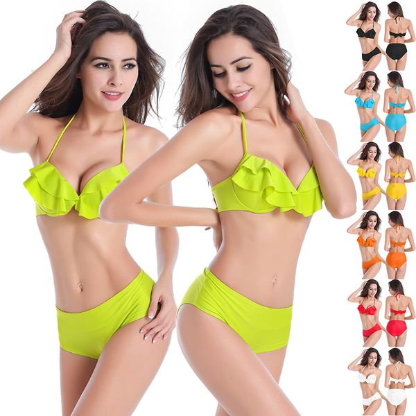 swimsuit women 2 pieces push up plus size bikini set swimwear halter bathing suit beachwear biquini separate swimsuits, White;black
swimsuit women 2 pieces push up plus size bikini set swimwear halter bathing suit beachwear biquini separate swimsuits, White;black