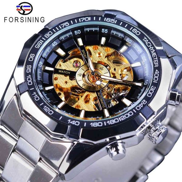 forsing mechanical watch men's classic hollow out luminous manual, Slivery;brown
forsing mechanical watch men's classic hollow out luminous manual, Slivery;brown