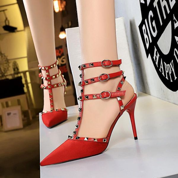 dress shoes rivet slingback pump women pointed toe sandals high heels narrow band buckle slides fashion stilettos zapatos mujer, Black
dress shoes rivet slingback pump women pointed toe sandals high heels narrow band buckle slides fashion stilettos zapatos mujer, Black