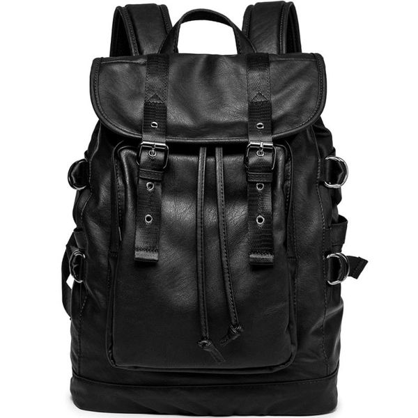 backpack 2021 quality pu men's soft leather large capacity student bag lapleisure travel walking solid color
backpack 2021 quality pu men's soft leather large capacity student bag lapleisure travel walking solid color