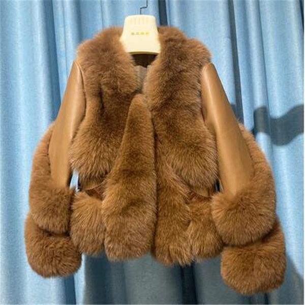 women's trench coats women winter real fox fur coat short long sleeve natural jacket outwear with genuine sheep leather thick 95sk, Tan;black
women's trench coats women winter real fox fur coat short long sleeve natural jacket outwear with genuine sheep leather thick 95sk, Tan;black