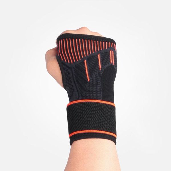 sports basketball wrist brace support compression weightlifting wristband hand palm strap gym fitness protector, Black;red 
sports basketball wrist brace support compression weightlifting wristband hand palm strap gym fitness protector, Black;red