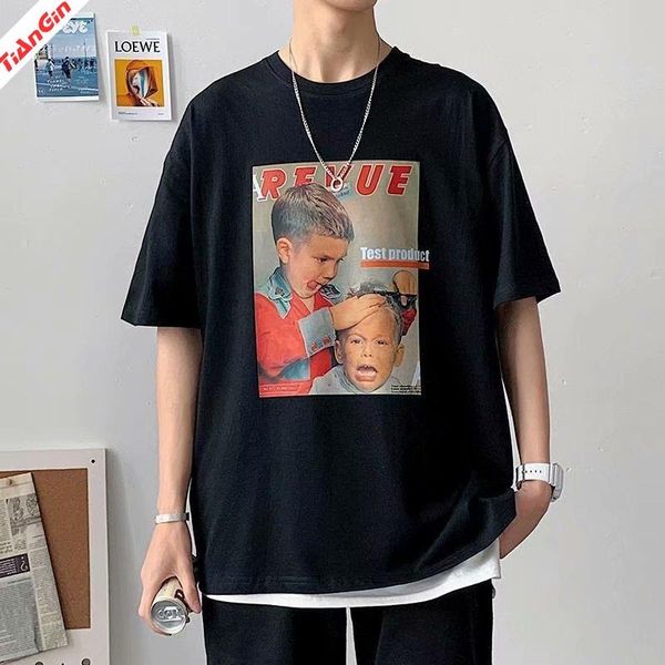 men's t-shirts 2021 fashion cool loose print street style oversized short-sleeved casual t-shirt o-neck hip-hop sports top, White;black
men's t-shirts 2021 fashion cool loose print street style oversized short-sleeved casual t-shirt o-neck hip-hop sports top, White;black