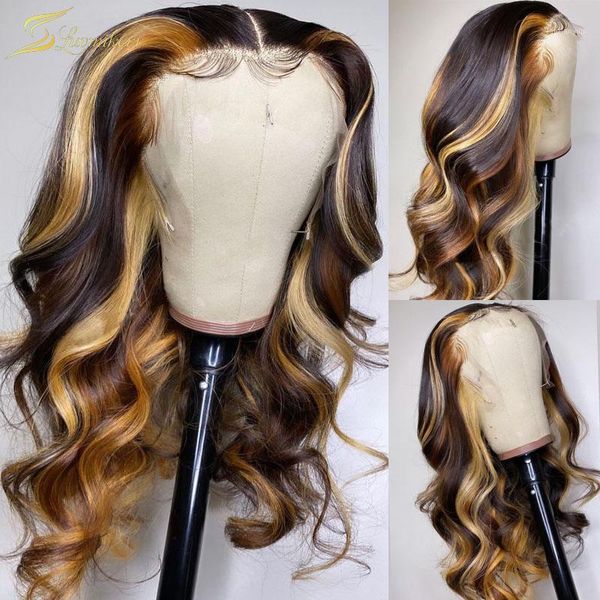 highlight honey blonde colored 13x4 lace front wig body wave ombre 4x4 closure human hair wigs for black women full hd1, Black;brown
highlight honey blonde colored 13x4 lace front wig body wave ombre 4x4 closure human hair wigs for black women full hd1, Black;brown