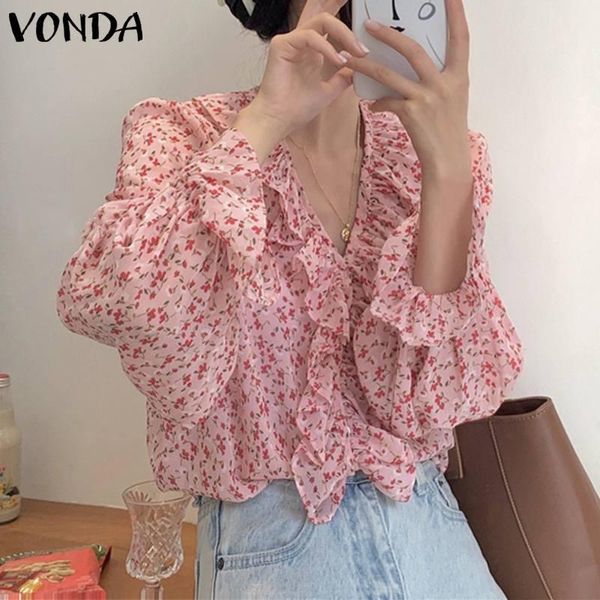 women's blouses & shirts women printed shirt spring summer flare sleeve v neck floral 2021 vonda bohemian beach office ladies blouse, White
women's blouses & shirts women printed shirt spring summer flare sleeve v neck floral 2021 vonda bohemian beach office ladies blouse, White