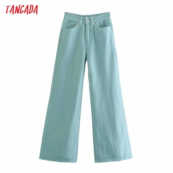 women's jeans tangada 2021 fashion women high waist solid wide leg pants long trousers pockets buttons female 4m185, Blue
women's jeans tangada 2021 fashion women high waist solid wide leg pants long trousers pockets buttons female 4m185, Blue