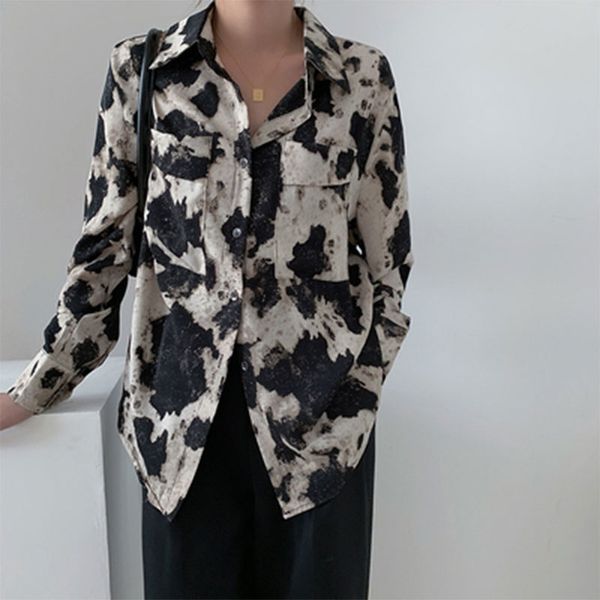women's blouses & shirts autumn fashion women long sleeve print leopard double pocket loose vintage femme blusas m666 9nwe, White
women's blouses & shirts autumn fashion women long sleeve print leopard double pocket loose vintage femme blusas m666 9nwe, White
