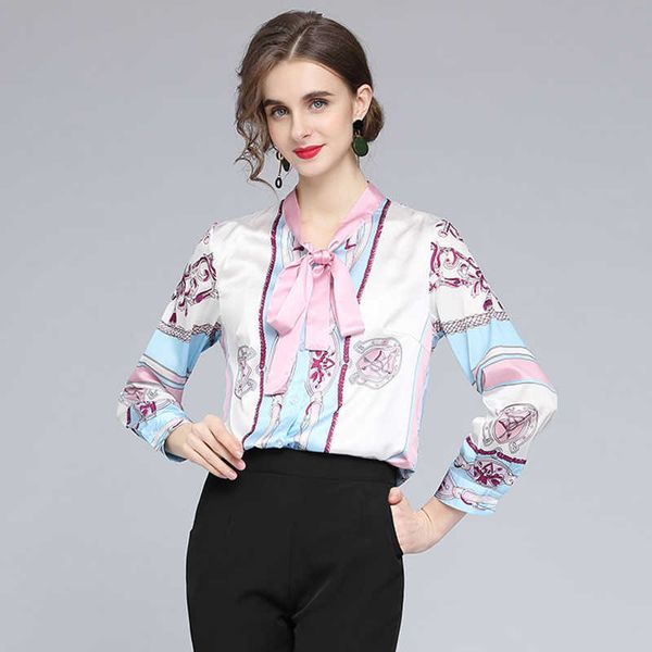 women spring autumn designer elegant print blouse shirt female long sleeve office lady party chemise womens blouses 210525, White
women spring autumn designer elegant print blouse shirt female long sleeve office lady party chemise womens blouses 210525, White