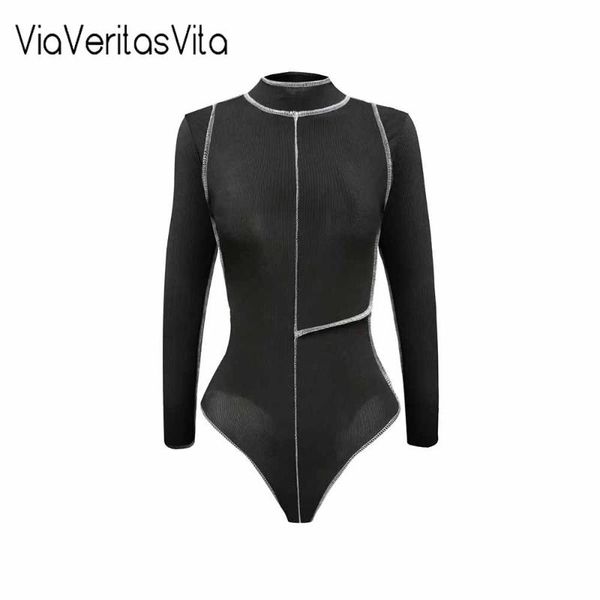 spring summer korean solid contrast female bodysuits trendy skinny long sleeve turtleneck playsuits for women chic 2021 women's jumpsu, Black;white
spring summer korean solid contrast female bodysuits trendy skinny long sleeve turtleneck playsuits for women chic 2021 women's jumpsu, Black;white