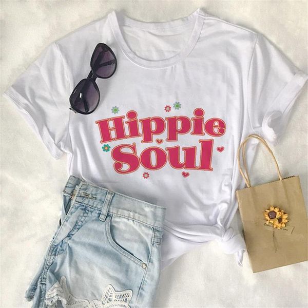 summer hippie soul letter women print harajuku graphic short sleeve fashion clothing, White
summer hippie soul letter women print harajuku graphic short sleeve fashion clothing, White
