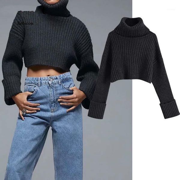 fashion thick warm cropped knitted sweater vintage high neck long sleeves female pullovers chic women's sweaters, White;black
fashion thick warm cropped knitted sweater vintage high neck long sleeves female pullovers chic women's sweaters, White;black