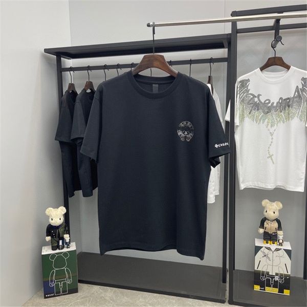 2021 fashion brand new short sleeve t-shirt ch men's sanskrit drilling big horseshoe round neck loose top, White;black
2021 fashion brand new short sleeve t-shirt ch men's sanskrit drilling big horseshoe round neck loose top, White;black