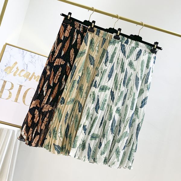 skirts summer causal maxi pleated korean style banana leaves printed a-line ankle long chiffon beach skirts, Black
skirts summer causal maxi pleated korean style banana leaves printed a-line ankle long chiffon beach skirts, Black