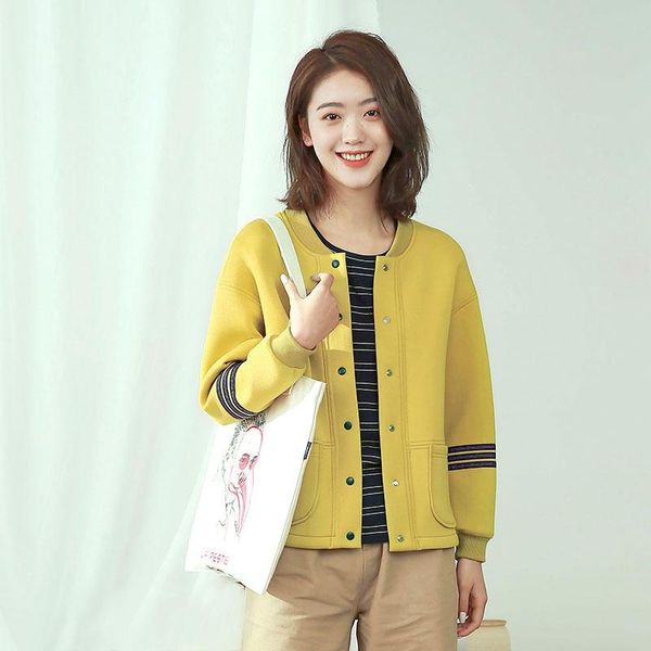 spring and autumn short jacket women's korean loose fashion casual baseball 8968 jackets, Black;brown
spring and autumn short jacket women's korean loose fashion casual baseball 8968 jackets, Black;brown
