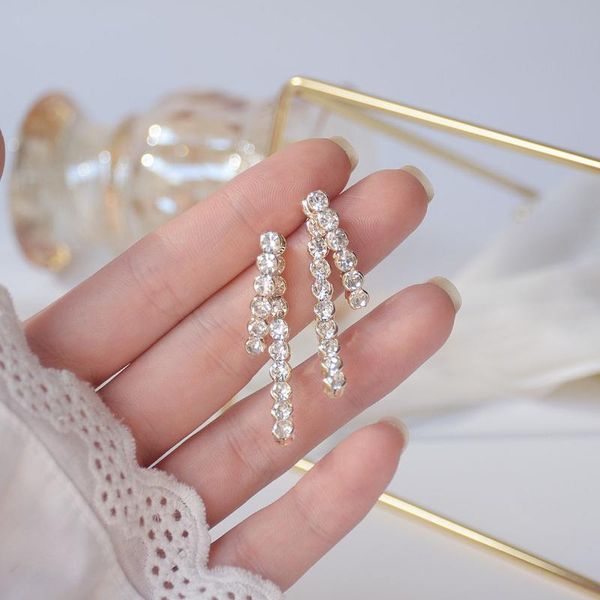 arrive 14k real gold zircon s925 silver needle design sense back hanging fashionable stud earrings for women, Golden;silver
arrive 14k real gold zircon s925 silver needle design sense back hanging fashionable stud earrings for women, Golden;silver