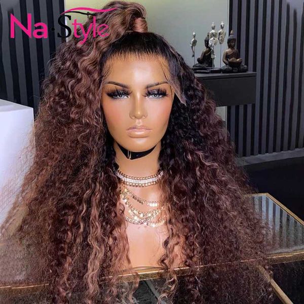 lace wigs brown front wig highlight human hair deep curly water wave for women brazilian long 150%, Black;brown
lace wigs brown front wig highlight human hair deep curly water wave for women brazilian long 150%, Black;brown