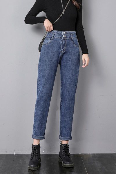 women's jeans mom gray stretch all-match thin high-waisted straight wide-leg harlan spring daddy pencil pants plus size, Blue
women's jeans mom gray stretch all-match thin high-waisted straight wide-leg harlan spring daddy pencil pants plus size, Blue
