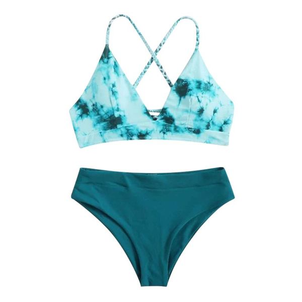 women's swimwear 2021 push-up brazilian fashion tie dye printing women beachwear swimsuit bandeau bandage bikini set vestidos de muj, White;black
women's swimwear 2021 push-up brazilian fashion tie dye printing women beachwear swimsuit bandeau bandage bikini set vestidos de muj, White;black