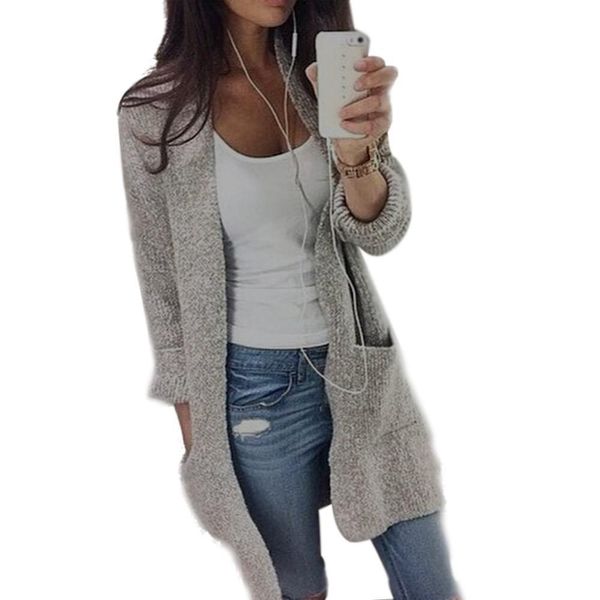 coat autumn winter knitted womens sweaters long sleeve loose cardigan open stitch stylish grey, White;black
coat autumn winter knitted womens sweaters long sleeve loose cardigan open stitch stylish grey, White;black