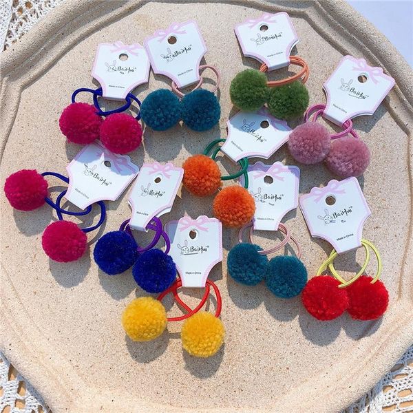 korea style cute girl hair rope color baby with braid plush balls small loops for children's fashion accessories, Slivery;white
korea style cute girl hair rope color baby with braid plush balls small loops for children's fashion accessories, Slivery;white