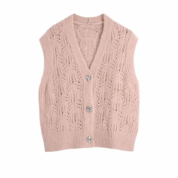women solid button knitted sleeveless v-neck sweater vest casual loose style female clothes 210517, Black;white
women solid button knitted sleeveless v-neck sweater vest casual loose style female clothes 210517, Black;white