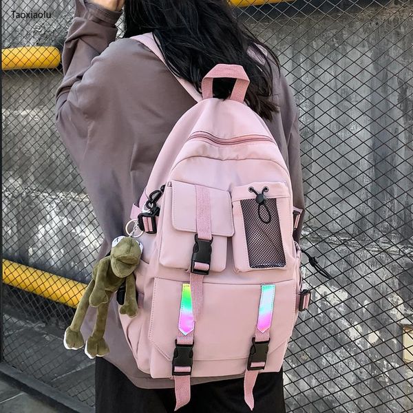 backpack dcimor multi-pocket reflective stripe korean large capacity buckle schoolbag for college student travel bag
backpack dcimor multi-pocket reflective stripe korean large capacity buckle schoolbag for college student travel bag