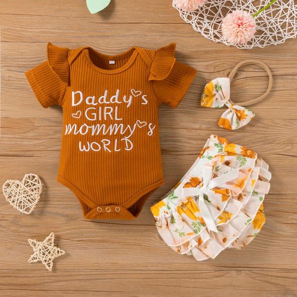 clothing sets summer baby romper clothes born girl ruffle letter ribbed + floral short +hairband ropa bebes#30, White
clothing sets summer baby romper clothes born girl ruffle letter ribbed + floral short +hairband ropa bebes#30, White