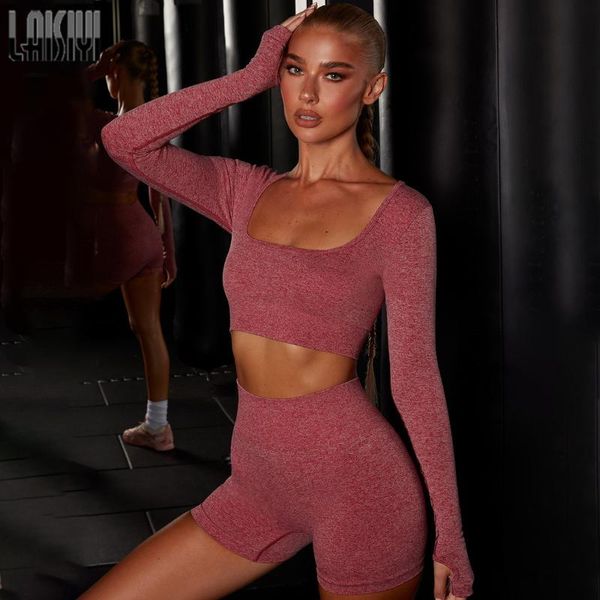 women's tracksuits 2pcs shorts long sleeve sports wear skinny set fitness square collar solid workout suits with tracksuit, Gray
women's tracksuits 2pcs shorts long sleeve sports wear skinny set fitness square collar solid workout suits with tracksuit, Gray