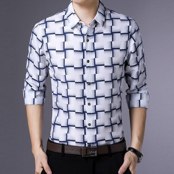 men's casual shirts long sleeve shirt men business clothes 2021 autumn arrivals plaid camisa masculina plus size 3xl, White;black
men's casual shirts long sleeve shirt men business clothes 2021 autumn arrivals plaid camisa masculina plus size 3xl, White;black