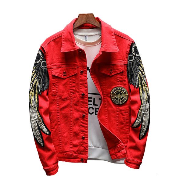 men's jackets jaqueta jeans bordada com asas, casaco slim masculino de marca da moda, jaqueta retro rua, personalida, masculino, s, Black;brown
men's jackets jaqueta jeans bordada com asas, casaco slim masculino de marca da moda, jaqueta retro rua, personalida, masculino, s, Black;brown
